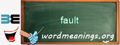 WordMeaning blackboard for fault